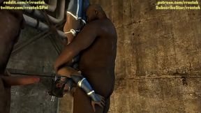 Kitana from Mortal Kombat X throat fucked hardcore by men