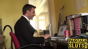 Busty Kimmie Foxx takes a big fat cock deep inside her cunt