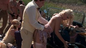 bobbi starr, dylan ryder, julia ann and natasha marley outdoor orgy