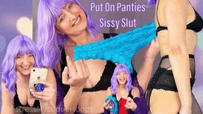 Put On Panties Sissy Slut - Try on panties Mistress bought you - Feminization and Sissification Humiliation Femdom POV with Mistress Mystique - WMV