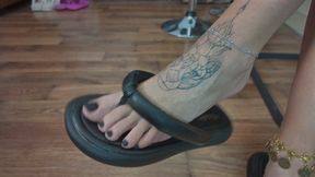 Ruslana - Head Of Slave In Chest Lick Black Flip Flops And Heels - Part 2 - 4K
