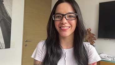 Shy Emo Teen Real First Casting and Blowjob with Facial
