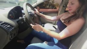 Custom clip: Sienna’s Challenge, Driving with the seat pushed back and barely touching the pedals