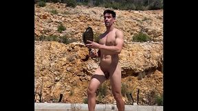 Naked outdoor padel training