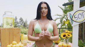 ”Juicy huge tits Kaitlynn Anderson enjoys passion posing for the Playboy”