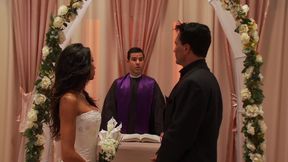 Busty bride gets her pussy slammed