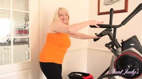 AuntJudys - Working Out With Busty 64yo GILF Katie Wish