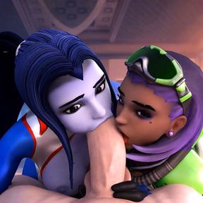 Widowmaker And Sombra Sucking Your Dick (POV)