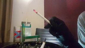 MY DIRTY ASHTRAY VS120 &amp; HOLDER SMOKING WITH GLOVES
