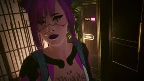 Cyberpunk 2077 Threesome Sex with Panam and Judy, Songbird and Aurore Cassel and Rita Wheeler