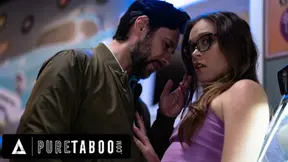 Desperate brunette Katie Kush offers herself for a big dick to save her business