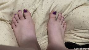 Worship my feet, Toenail panting and foot fucking JOI