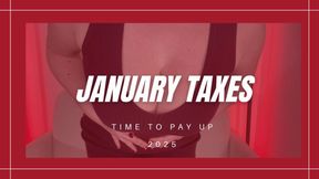 JANUARY TAXES 2025  -  Findom Femdom POV by Miss Honey with Financial Domination - HD 1080p MP4