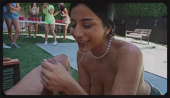 Gal & Liz Get Points by Scissoring by the Pool with Roxie & Rocket Watch Online