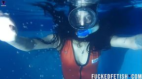 Latina beauty Helen Star in sexy swimwear at pool party