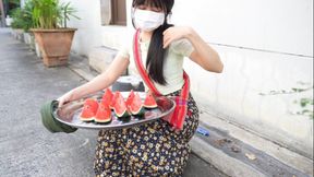 Cute 18-year-old Asian beauty rides hard in doggystyle