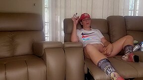 Smoking Stepsis Lost A Bet And Had To Fuck A Dildo Infront Of Me