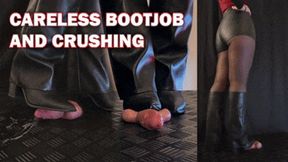 Careless Relaxing Bootjob and Crushing in Fold Over Boots (Edited Double Version) - TamyStarly - Cock Balls Crush Trample, Shoejob, Bootjob, CBT, Ballbusting, Trampling, Stomping