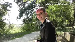 Real 18-year-old teens in intense dildoing action