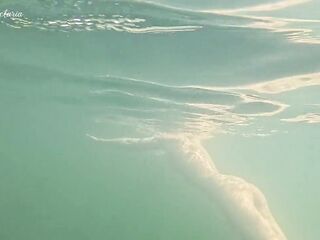 I secretly filmed naked swimming beauty with consummate body on my go pro camera