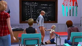 Shy Student Tempts Strict Teacher in Forbidden Classroom Tryst – Sims 4 Roleplay
