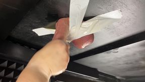 Milking Table 4K *Duct taped his balls and he cums in my mouth*