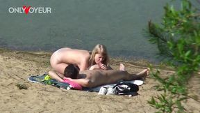 voyeur video of teen couple beach sex with cum kiss
