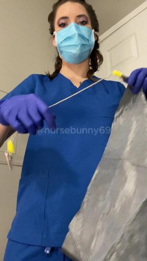 POV Dental Exam Blue Gloves and Scrubs