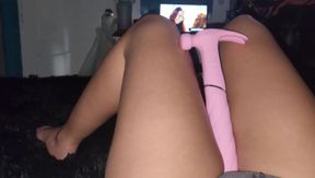 Watching porn leaves her with very wet panties????WHAT A DELIGHTFUL ORGASM!!!