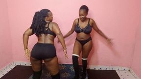 Black Panty Catball Nisha vs Bianca