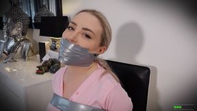 Aubrey - Office Girl Loves Bondage FULL 3 Gag Video MP4 HD