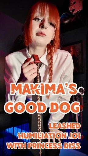 Makima’s Good Dog - Leashed Humiliation JOI with Princess Diss