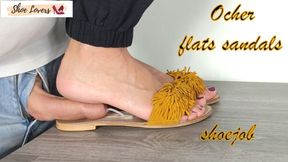 Ocher flats sandals shoejob