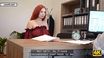 Redhead Olivia rides cock in office - LOAN4K