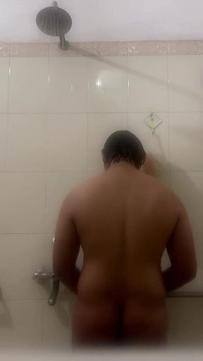 Young Desi Twink Gets Hard in the Shower