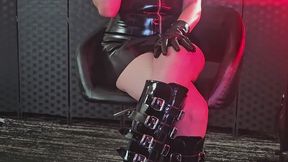 Smoking in Latex Dress