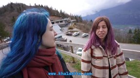 The Neighbor Surprises Us and Then Takes Us!! (vlog - French Threesome with Norage)