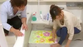 Erotic Encounter in the Bathroom with Dirty Man and Sexy girl Eri Tokushima