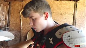 Quarterback Drake Von Buttfucks his Cowboy Calvin Banks