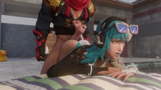 Luna Snow Gets Fucked By The Pool | Marvel Rivals Hentai Rule 34