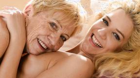 ”Kinky Gilf licking Monique Woods's teen cunt”