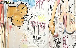 CFNM gloryhole BJ and HJ by amateur sluts in dress n heels
