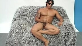 ”Muscular & sexy Brazilian stallion masturbates after shower”