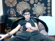 follow at onlyfans.com/svenwall20 twink cum nerd glasses