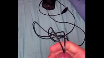 Teen inserts 30inch cord in urethra