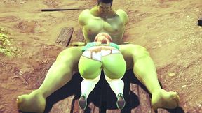 princess fiona get rammed by hulk