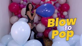 Dani Blue Balloon Tease – Blow to Pop in Lingerie
