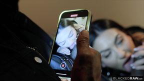 BLACKEDRAW BBC-Thirsty Baddie Megan Mistakes Can Barely Fit Jason's Huge Cock In Blacked Raw debut