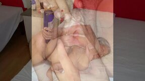”HELLOGRANNY Withered old grandmother lounging on the bed”