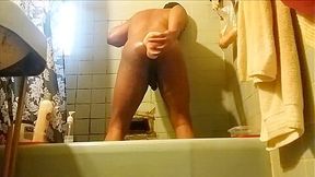 SD Kinky Show - Shower with Large Dildo